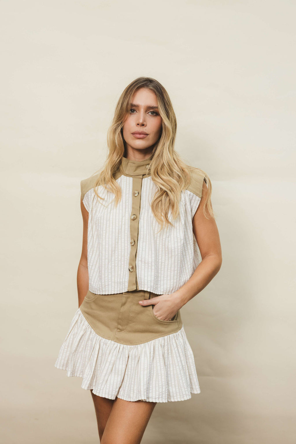 BLAIRE VEST - SAND