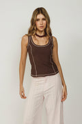 NOA TANK TOP - CHOCOLATE