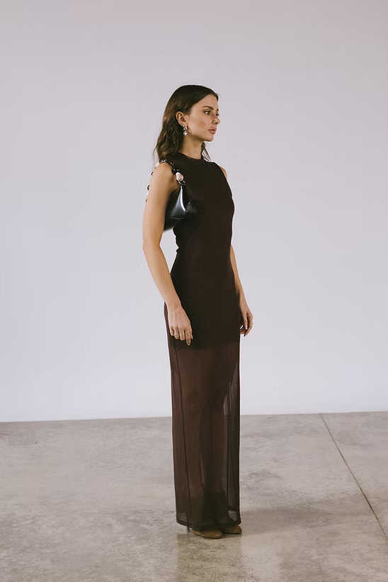 ILANA MAXI DRESS - CHOCOLATE